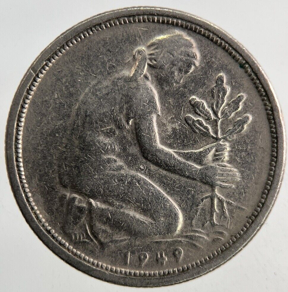 1949 Germany 50 Pfennig Coin | Fine Collectable Grade