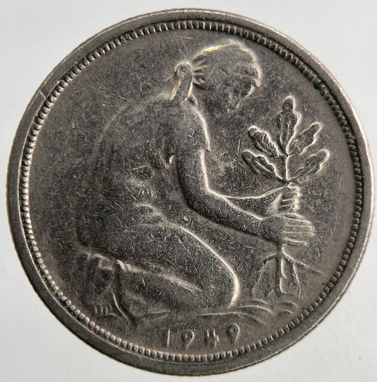 1949 Germany 50 Pfennig Coin | Fine Collectable Grade