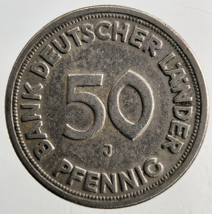 1949 Germany 50 Pfennig Coin | Fine Collectable Grade