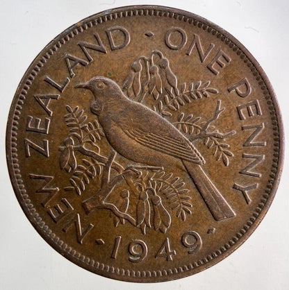 1949 New Zealand One Penny Coin | Very High Grade