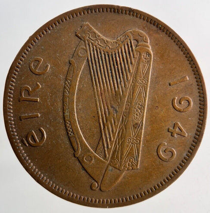 1949 Irish One Penny Coin | Very High Grade