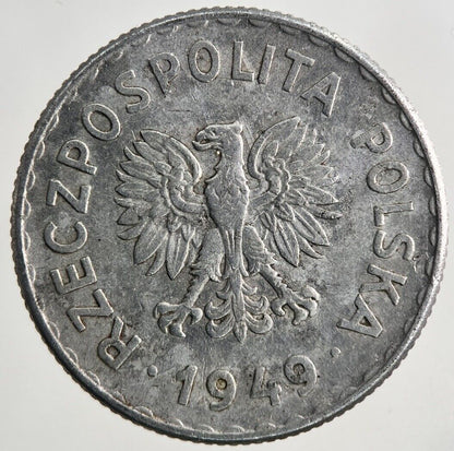 1949 Poland 1 Zlote Coin | Fine Collectable Grade