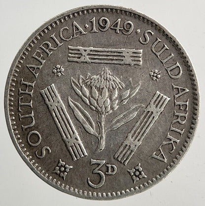 1949 South Africa Threepence Silver Coin | Very High Grade