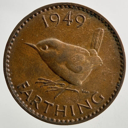1949 George VI Wren Farthing Coin | Fine Collectable Grade