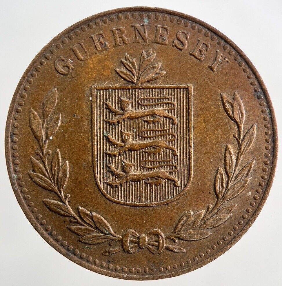 1949 Guernsey 8 Doubles Coin | Fine Collectable Grade