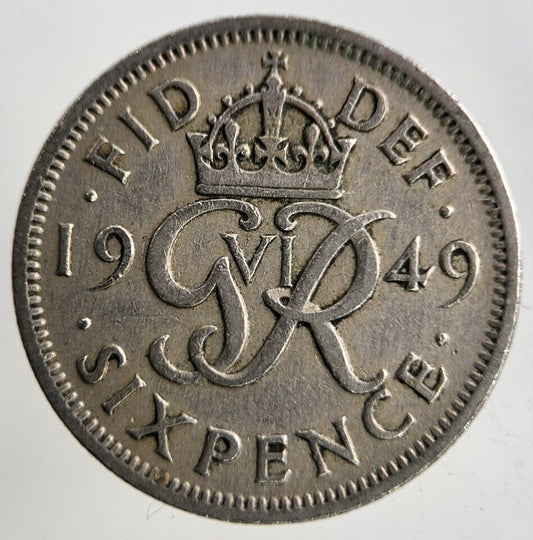 1949 George VI Sixpence Coin | Fine Collectable Grade