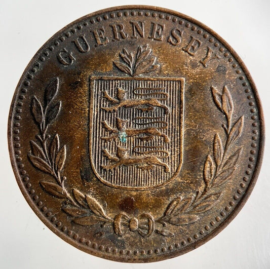 1949 Guernsey 8 Doubles Coin | Fine Collectable Grade