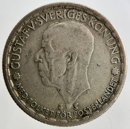 1949 Sweden 1 Krona Silver Coin | Fine Collectable Grade