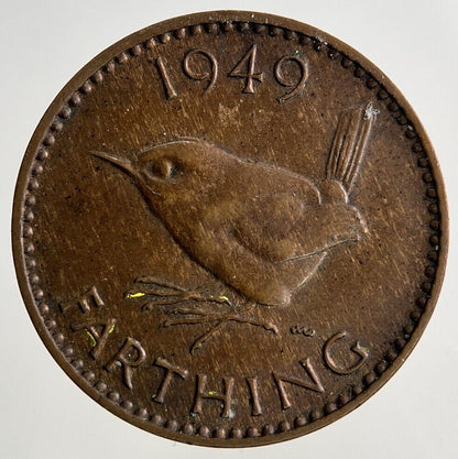 1949 George VI Wren Farthing Coin | Fine Collectable Grade