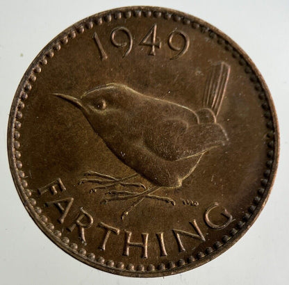 1949 George VI Wren Farthing Coin | Very High Grade