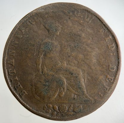 1853 Victoria One Penny Coin | Collectable Grade