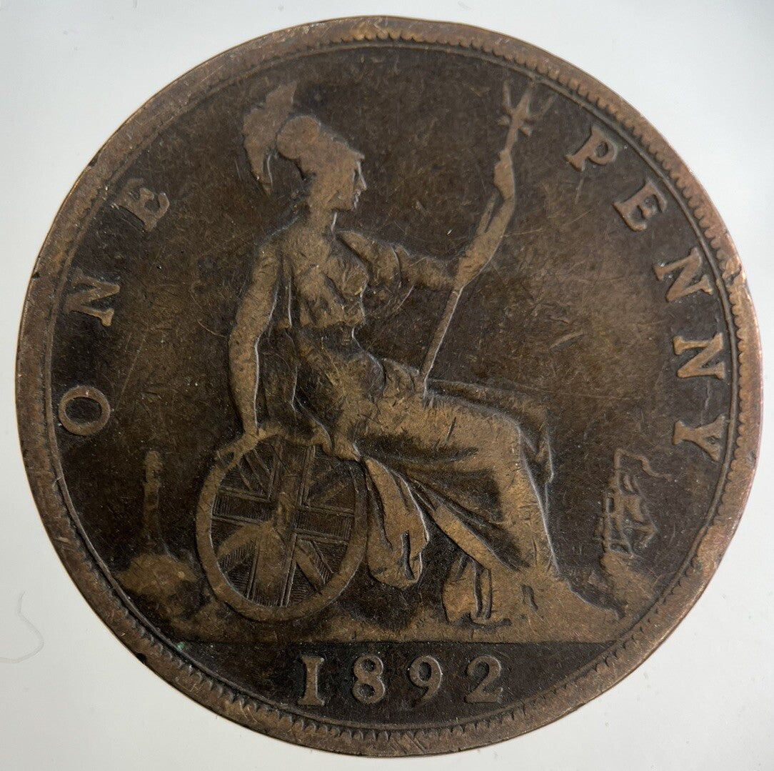 1892 Victoria One Penny Coin | Collectable Grade