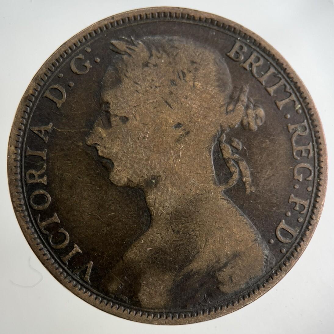 1892 Victoria One Penny Coin | Collectable Grade