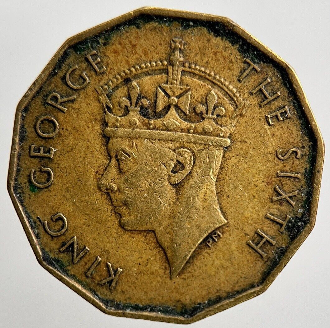 1950 Fiji Brass Threepence Coin | Fine Collectable Grade | a2112