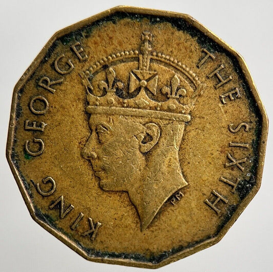 1950 Fiji Brass Threepence Coin | Fine Collectable Grade | a2112