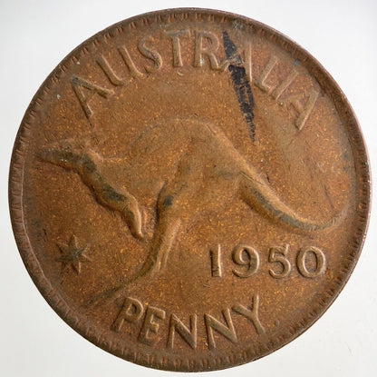 1950 Australia One Penny Coin | Fine Collectable Grade