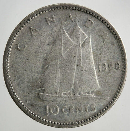 1950 Canada 10 Cents Silver Coin | Collectable Grade