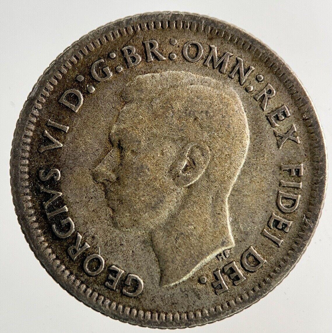 1950 Australia Sixpence Silver Coin | Fine Collectable Grade