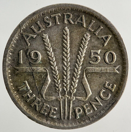 1950 Australia Threepence Silver Coin | Fine Collectable Grade