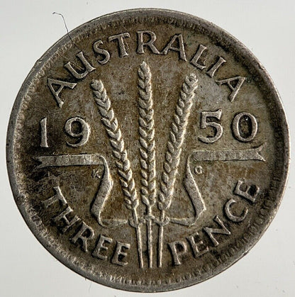 1950 Australia Threepence Silver Coin | Fine Collectable Grade