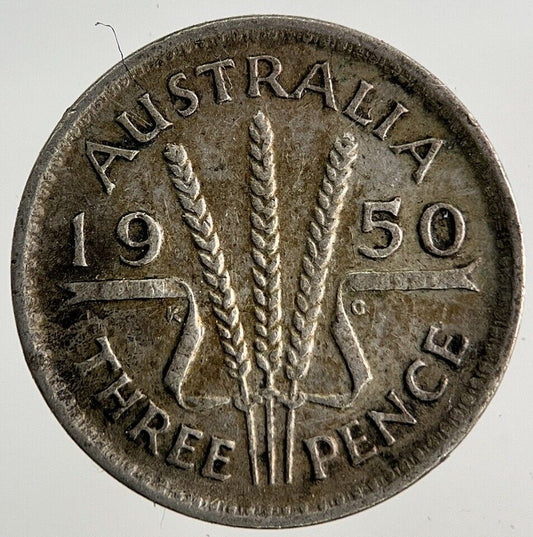 1950 Australia Threepence Silver Coin | Fine Collectable Grade