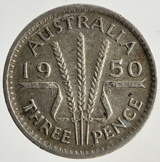 1950 Australia Threepence Silver Coin | Fine Collectable Grade