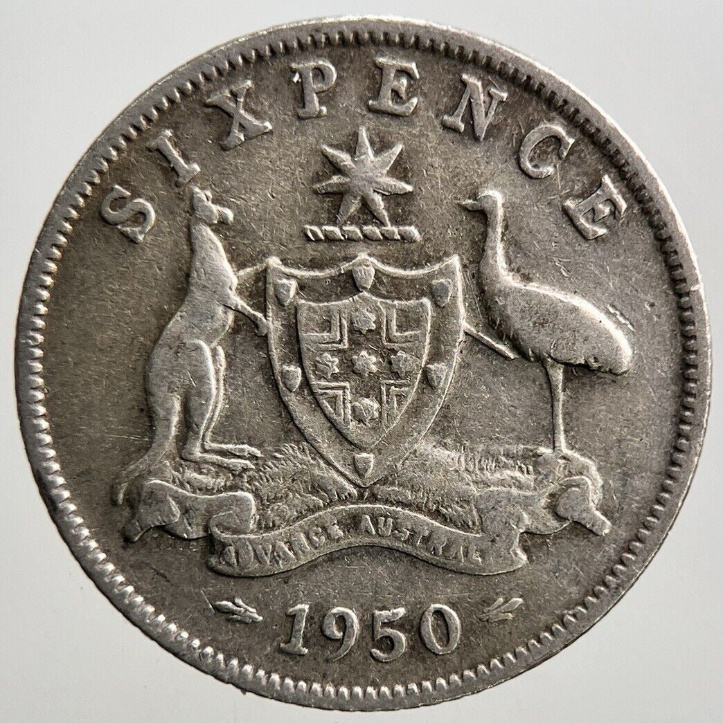 1950 Australia Sixpence Silver Coin | Collectable Grade | a2851