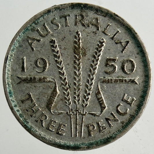 1950 Australia Threepence Silver Coin | Fine Collectable Grade