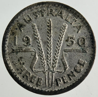 1950 Australia Threepence Silver Coin | Fine Collectable Grade