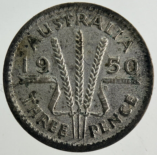 1950 Australia Threepence Silver Coin | Fine Collectable Grade