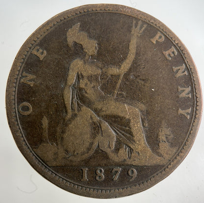 1879 Victoria One Penny Coin | Collectable Grade