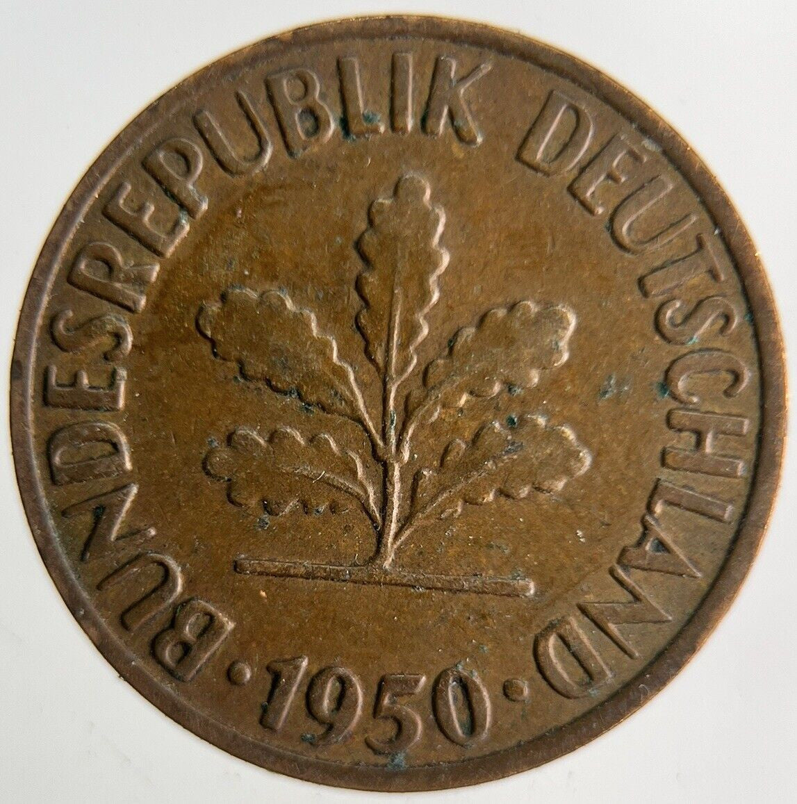 1950 Germany 2 Pfennig Coin | Fine Collectable Grade