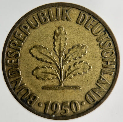 1950 Germany 5 Pfennig Coin | Fine Collectable Grade