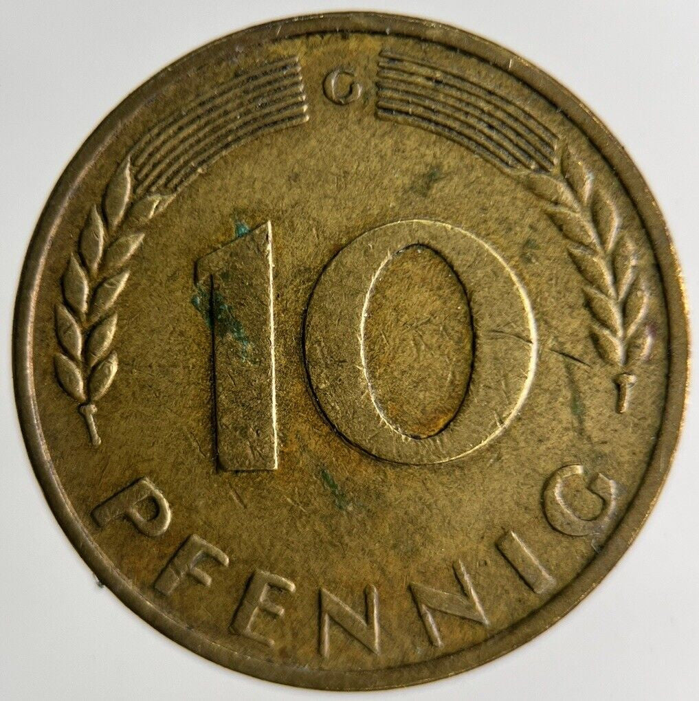 1950 Germany 10 Pfennig Coin | Fine Collectable Grade