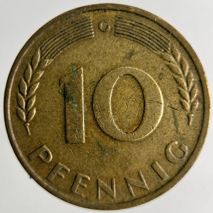 1950 Germany 10 Pfennig Coin | Fine Collectable Grade