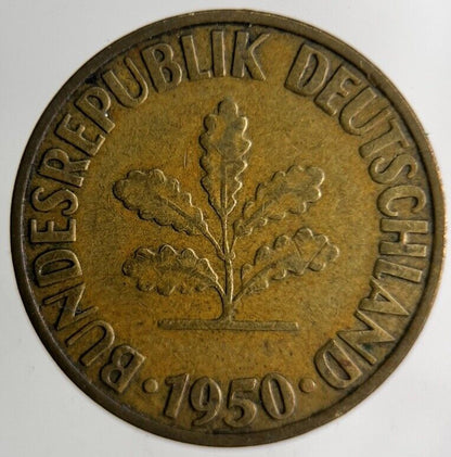 1950 Germany 10 Pfennig Coin | Fine Collectable Grade