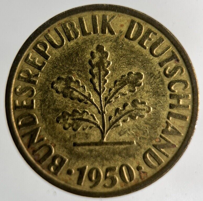 1950 Germany 10 Pfennig Coin | Fine Collectable Grade