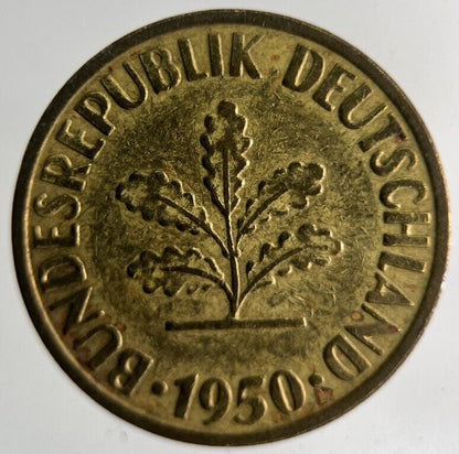1950 Germany 10 Pfennig Coin | Fine Collectable Grade