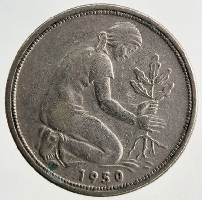 1950 Germany 50 Pfennig Coin | Fine Collectable Grade
