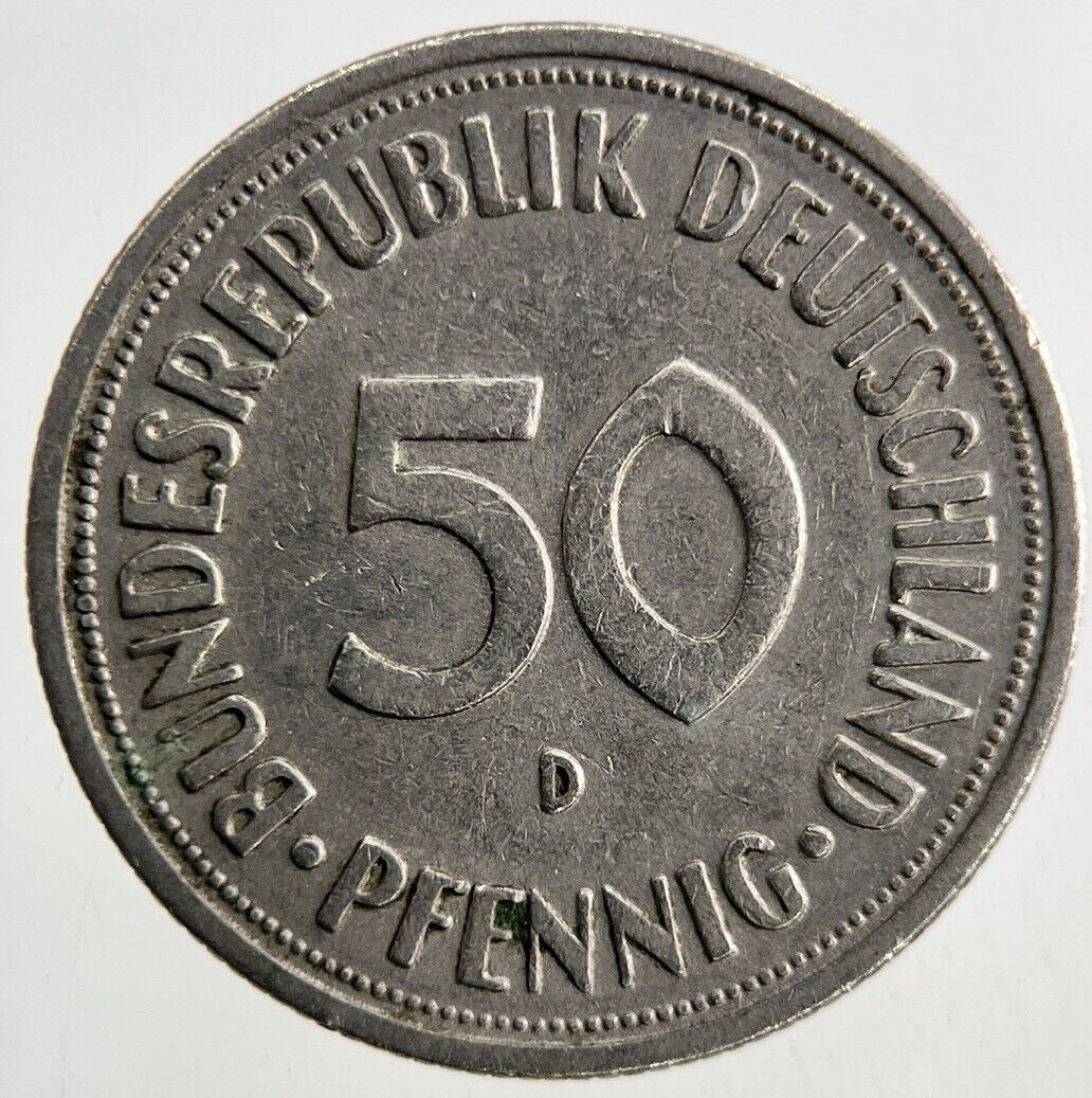 1950 Germany 50 Pfennig Coin | Fine Collectable Grade