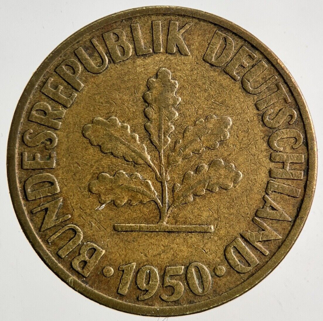 1950 Germany 10 Pfennig Coin | Fine Collectable Grade