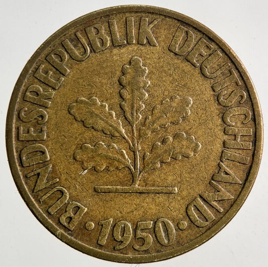 1950 Germany 10 Pfennig Coin | Fine Collectable Grade
