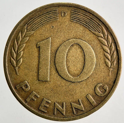 1950 Germany 10 Pfennig Coin | Fine Collectable Grade