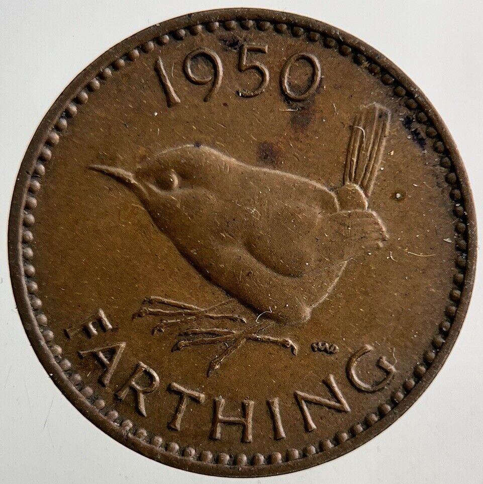 1950 George VI Wren Farthing Coin | Very High Grade