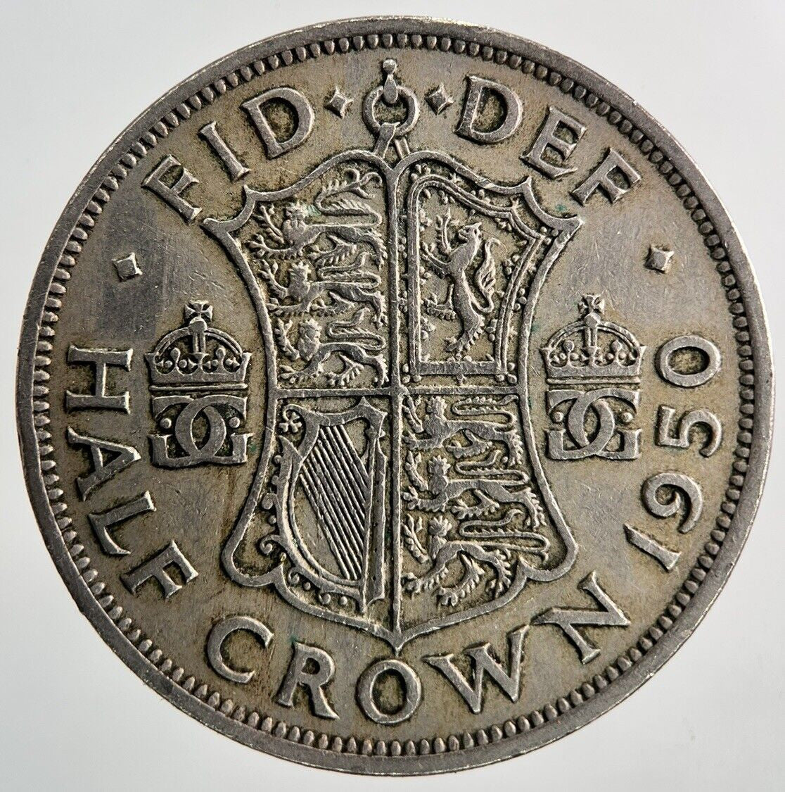 1950 George VI Half-Crown Coin | Fine Collectable Grade