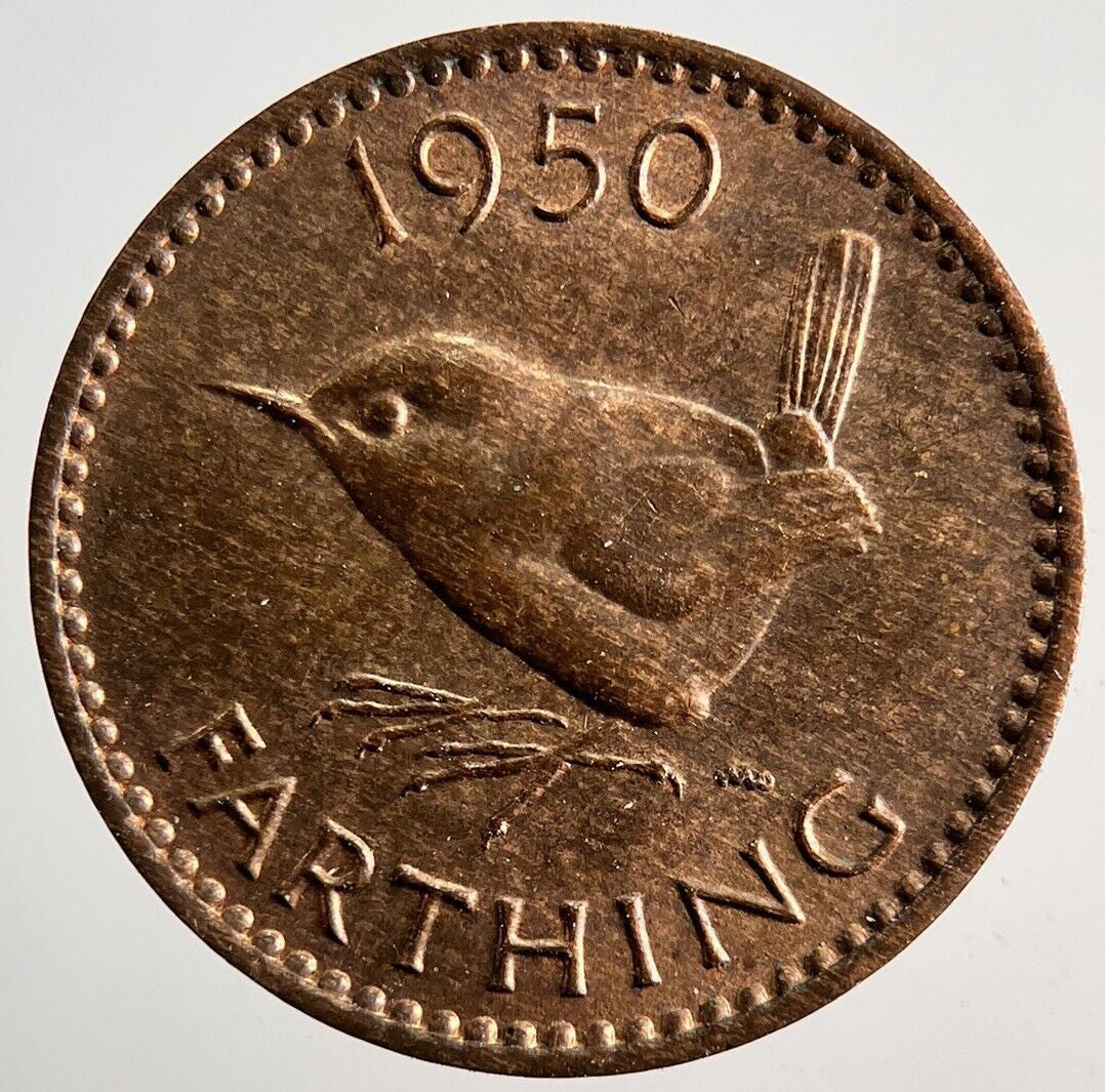 1950 George VI Wren Farthing Coin | Very High Grade