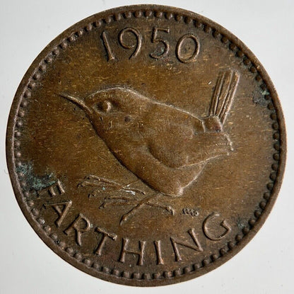 1950 George VI Wren Farthing Coin | Fine Collectable Grade