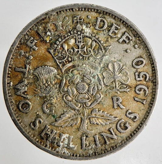 1950 George VI Florin / 2 Shillings Coin | Fine Collectable Grade