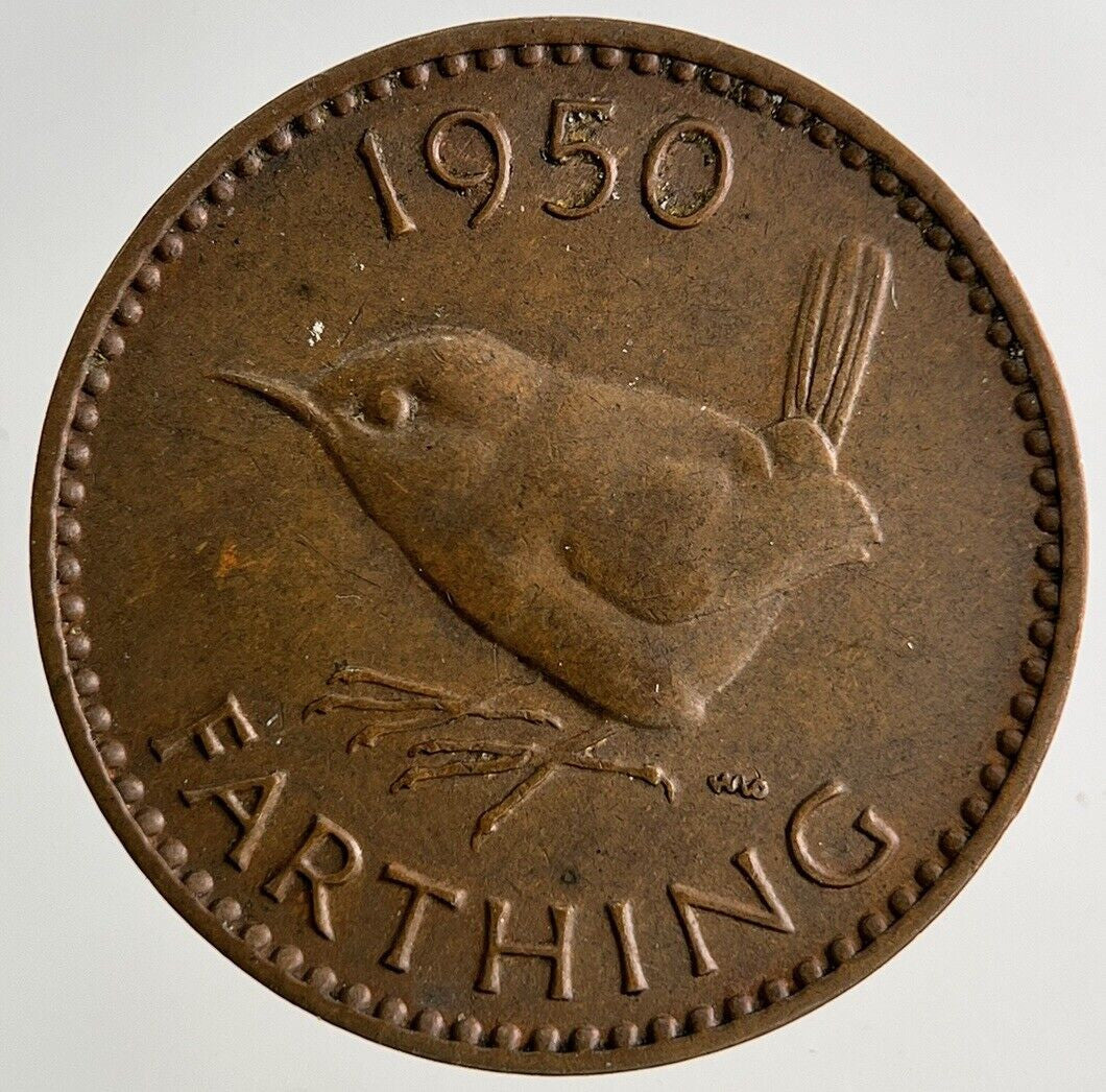 1950 George VI Wren Farthing Coin | Very High Grade