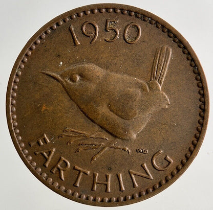 1950 George VI Wren Farthing Coin | Very High Grade